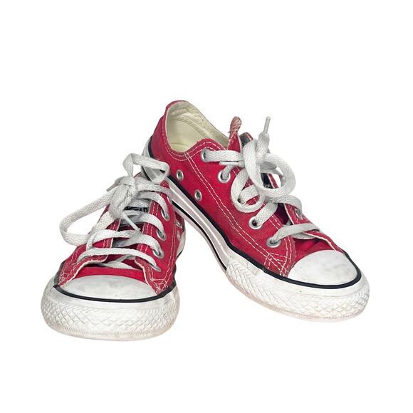 CONVERSE Converse Chuck Taylor All Star Low Top Sneakers Shoes Red Kids US 13 - Picture 13 of 13